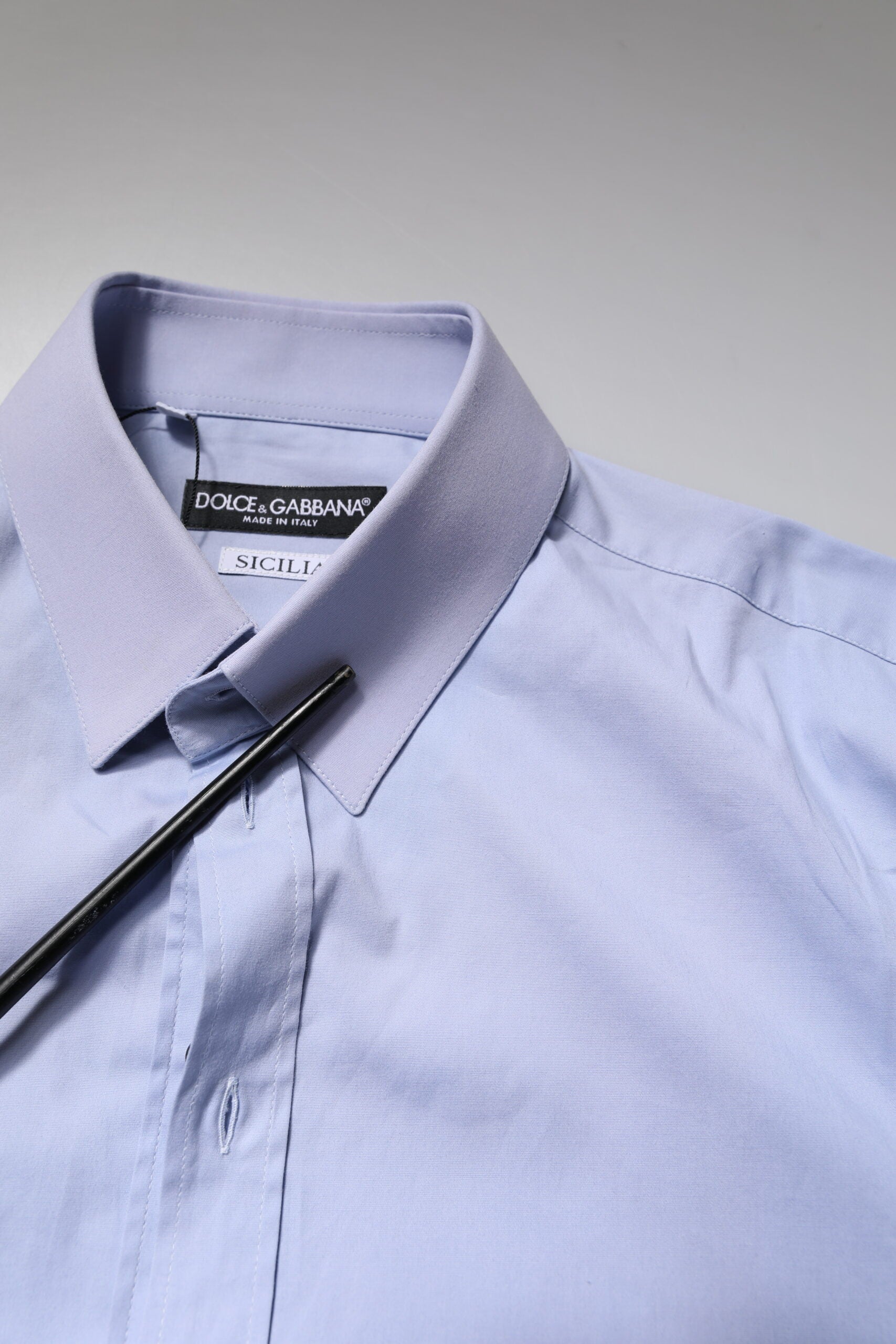 Dolce & Gabbana Light Blue Cotton Shirt SICILIA Dress Formal Shirt